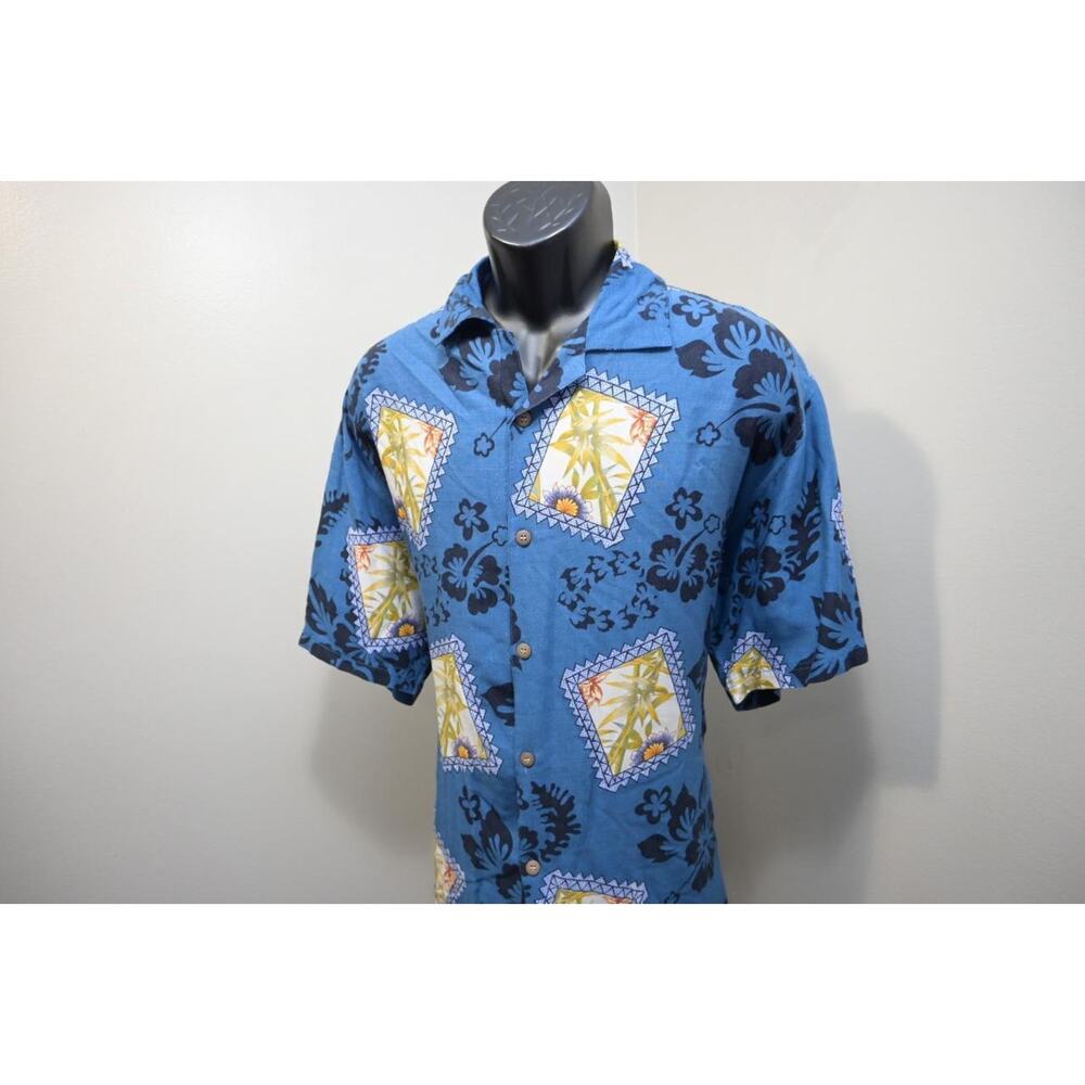 VTG 90's Thums‎ Up Hawaiian Shirt 100% Rayon Floral Short Sleeve Mens Size XL